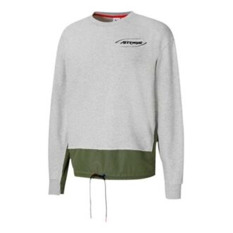 PUMA x ATTEMPT Jersey informal de cuello redondo con empalme cruzado en gris