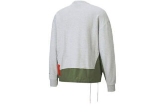 PUMA x ATTEMPT Jersey informal de cuello redondo con empalme cruzado en gris
