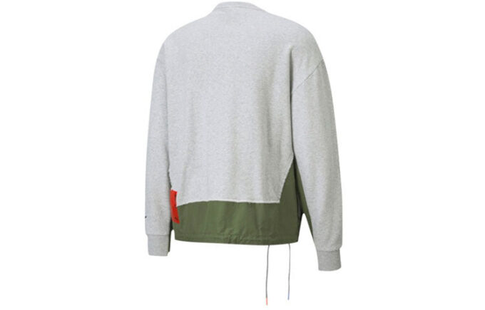 PUMA x ATTEMPT Jersey informal de cuello redondo con empalme cruzado en gris