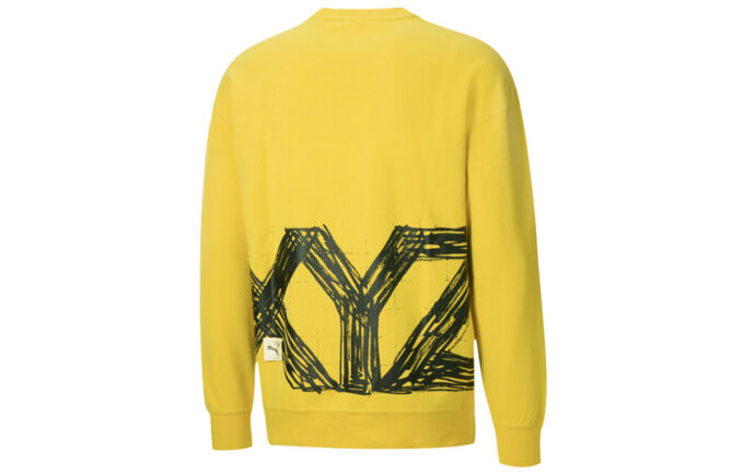 PUMA x Michael Lau Crossover Casual Deportivo Cuello Redondo Amarillo