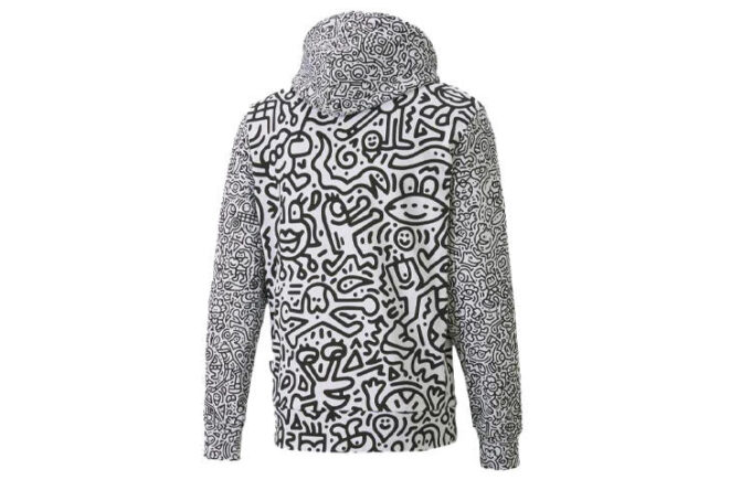 PUMA x MR DOODLE Crossover Logotipo bordado Impresión Graffiti Casual Blanco