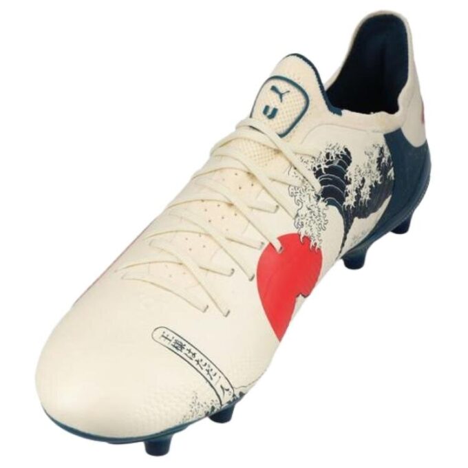 PUMA x Unisport King Ultimate FG “Crema Blanco Rojo”