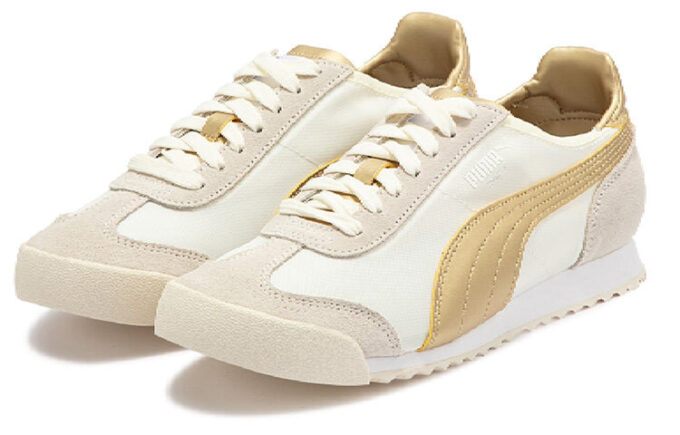 Roma OG Nylon “Metálico – Blanco Susurro Equipo Dorado”