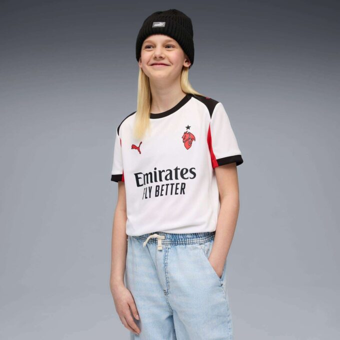 Réplica de la camiseta de fútbol de visitante del AC Milan 25/26 para niños grandes Réplica de la camiseta de fútbol de visitante del AC Milan 25/26 para niños grandes