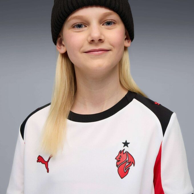 Réplica de la camiseta de fútbol de visitante del AC Milan 25/26 para niños grandes Réplica de la camiseta de fútbol de visitante del AC Milan 25/26 para niños grandes