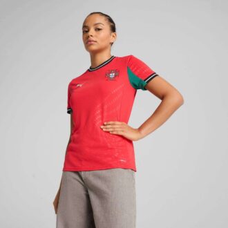 Réplica de la camiseta de fútbol local de Portugal ’25 para mujer