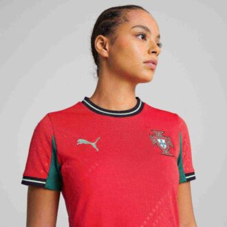 Réplica de la camiseta de fútbol local de Portugal ’25 para mujer