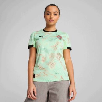 Réplica de la camiseta de fútbol visitante de Portugal ’25 para mujer