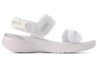 Sandalia deportiva para mujer “Blanco metalizado plateado”