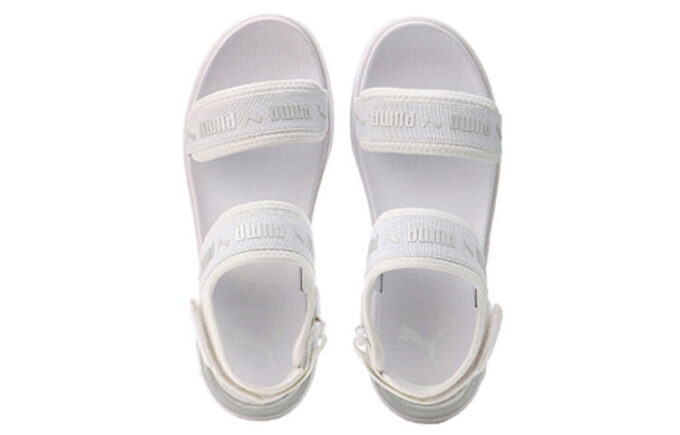 Sandalia deportiva para mujer “Blanco metalizado plateado”