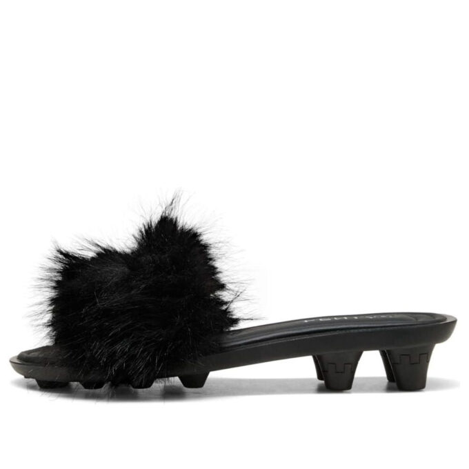 Sandalias con tacos de gato (WMNS) x FENTY “Chic Fur Black”