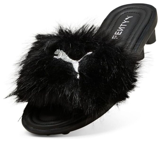 Sandalias con tacos de gato (WMNS) x FENTY “Chic Fur Black”