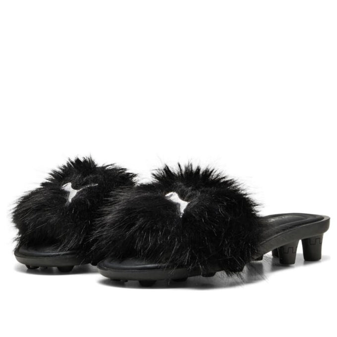 Sandalias con tacos de gato (WMNS) x FENTY “Chic Fur Black”