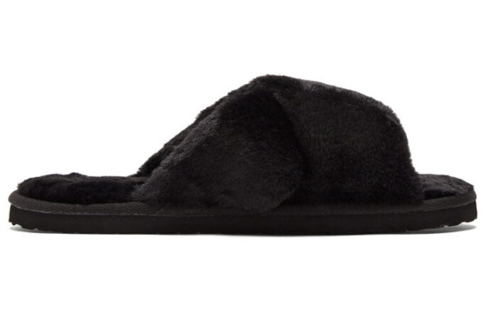 Sandalias Fluff X Strap “Negras” para mujer