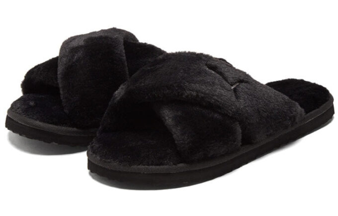 Sandalias Fluff X Strap “Negras” para mujer