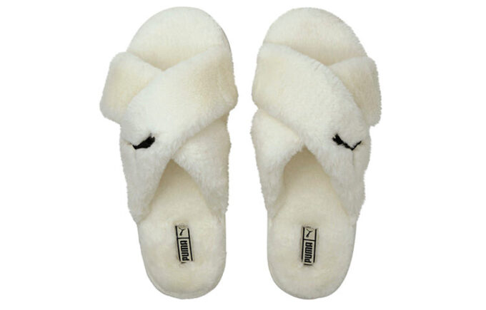 Sandalias Fluff X Strap “Whisper White” (Mujeres)