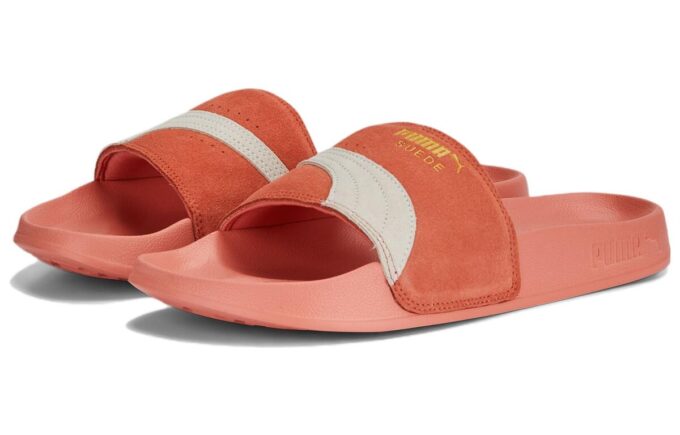 Sandalias Leadcat 2.0 Suede OG para mujer, color rosa y naranja