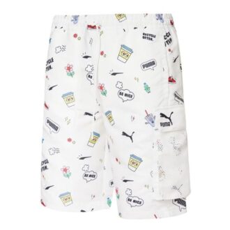 Shorts cargo tejidos con concienciación “Blanco y negro”