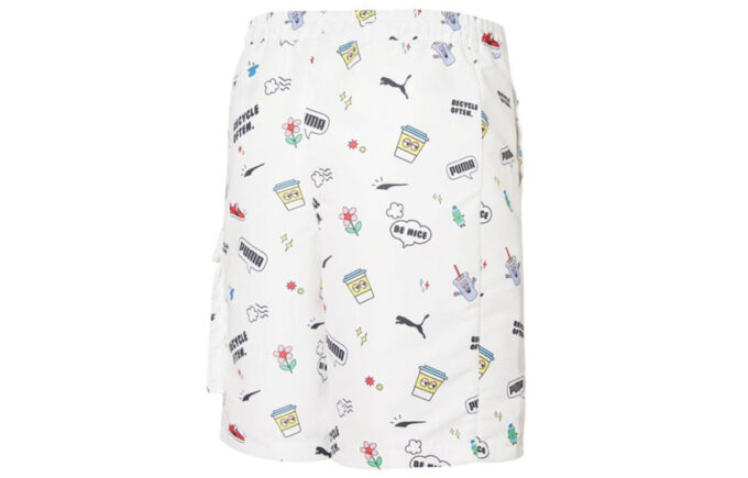 Shorts cargo tejidos con concienciación “Blanco y negro”