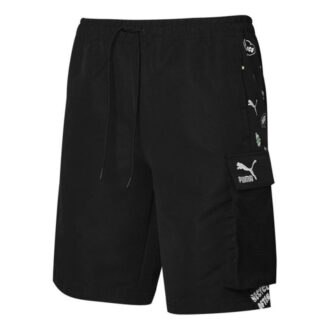 Shorts cargo tejidos con concienciación “Negro y blanco”