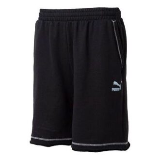 Shorts con logo “Negro con costuras blancas”