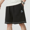Shorts con logo “Negro con costuras blancas”