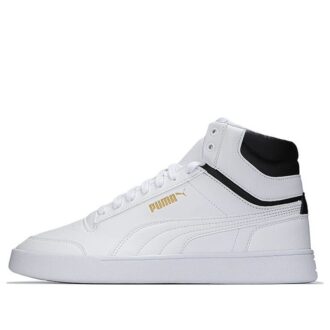 Shuffle Mid “Blanco, negro y dorado”