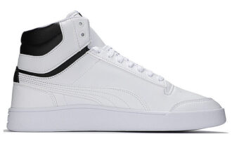Shuffle Mid “Blanco, negro y dorado”