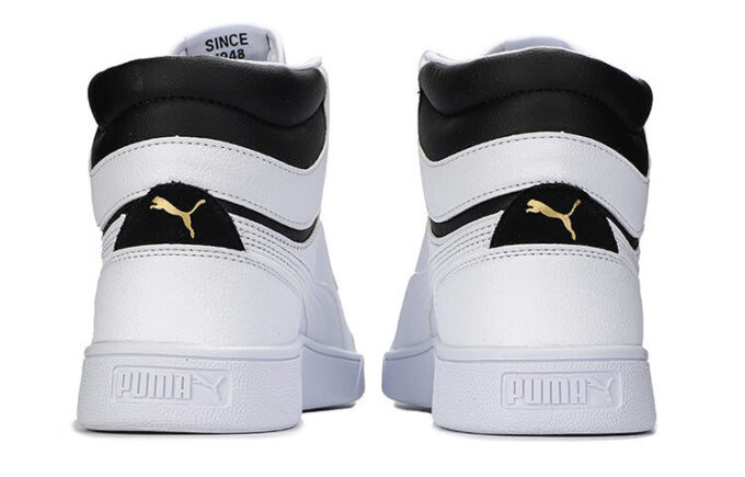 Shuffle Mid “Blanco, negro y dorado”