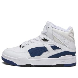 Slipstream High Cracked Leather “Blanco Azul Marino”