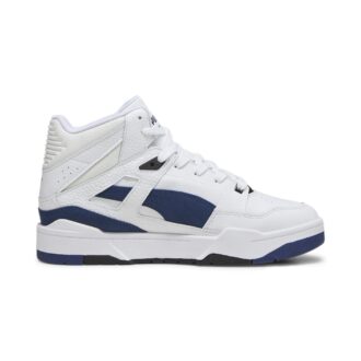 Slipstream High Cracked Leather “Blanco Azul Marino”