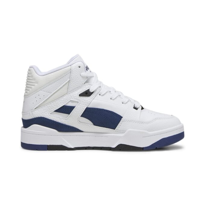Slipstream High Cracked Leather “Blanco Azul Marino”