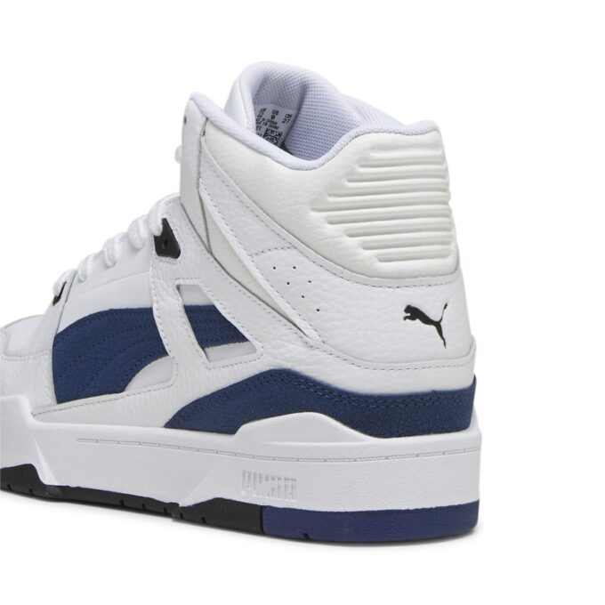 Slipstream High Cracked Leather “Blanco Azul Marino”