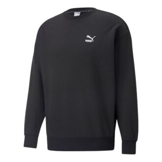 Sudadera clásica de cuello redondo relajada “Negra”