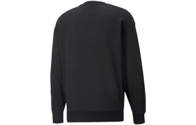 Sudadera clásica de cuello redondo relajada “Negra”