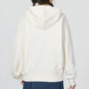 Sudadera clásica extragrande con capucha TR “Blanco y gris” (mujeres)