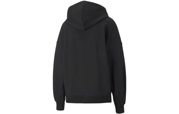 Sudadera clásica extragrande con capucha TR “Negro y blanco” (mujeres)