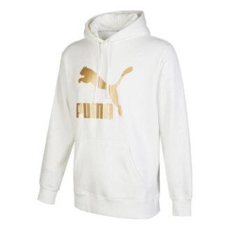 Sudadera clásica metalizada de corte regular en blanco