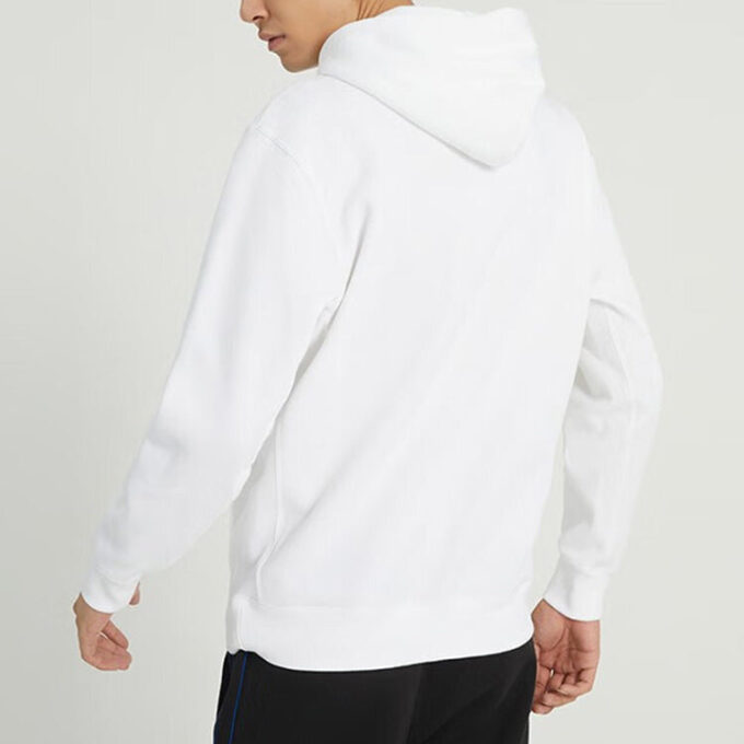 Sudadera clásica metalizada de corte regular en blanco
