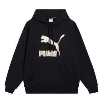 Sudadera clásica metalizada de corte regular en negro
