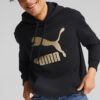 Sudadera clásica metalizada de corte regular en negro