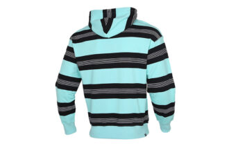 Sudadera con capucha a rayas del centro de la ciudad “Azul, blanco y negro”