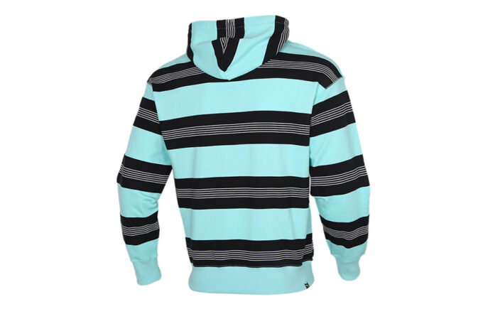 Sudadera con capucha a rayas del centro de la ciudad “Azul, blanco y negro”