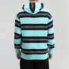 Sudadera con capucha a rayas del centro de la ciudad “Azul, blanco y negro”