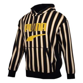 Sudadera con capucha a rayas “Negro Amarillo Blanco”