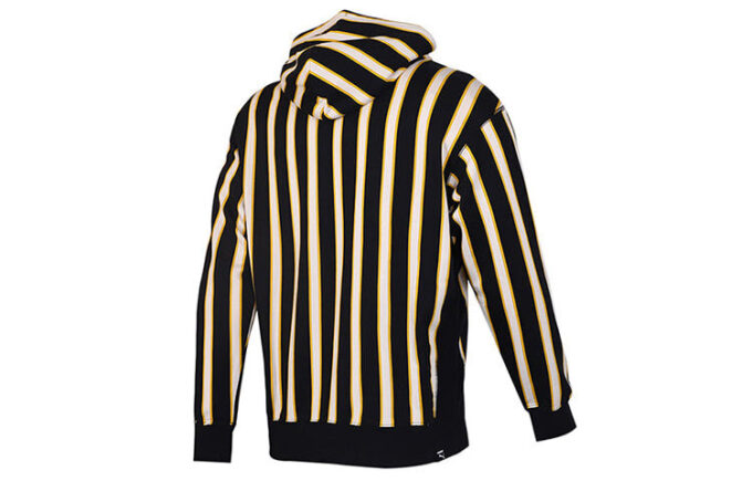 Sudadera con capucha a rayas “Negro Amarillo Blanco”