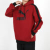 Sudadera con capucha AOP de rayas rojas