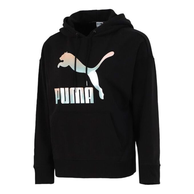 Sudadera con capucha clásica con el logotipo en blanco y negro (mujeres)