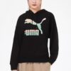 Sudadera con capucha clásica con el logotipo en blanco y negro (mujeres)