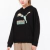 Sudadera con capucha clásica con el logotipo en blanco y negro (mujeres)